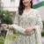 women floral printed empire cotton kurta with trousers & with dupatta