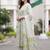 women floral printed empire cotton kurta with trousers & with dupatta