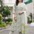 women floral printed empire cotton kurta with trousers & with dupatta