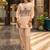 women printed regular kurti with trousers