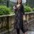 women floral embroidered regular thread work kurta with trousers