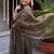 women ethnic motifs regular thread work liva kurta with trousers & with dupatta