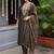 women ethnic motifs regular thread work liva kurta with trousers & with dupatta