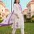 women floral embroidered regular thread work kurta with trousers & with dupatta