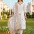women ethnic motifs embroidered regular thread work cotton kurta with trousers & with dupatta
