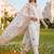 women ethnic motifs embroidered regular thread work cotton kurta with trousers & with dupatta