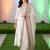 women ethnic motifs embroidered regular thread work cotton kurta with trousers & with dupatta