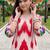 women printed regular cotton kurta with trousers