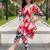 women printed regular cotton kurta with trousers