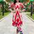 women printed regular cotton kurta with trousers