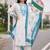 women floral embroidered regular thread work kurta with trousers & with dupatta