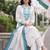 women floral embroidered regular thread work kurta with trousers & with dupatta