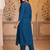 women ethnic motifs embroidered regular thread work kurta with trousers