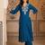women ethnic motifs embroidered regular thread work kurta with trousers
