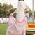 women floral embroidered regular thread work kurta with trousers & with dupatta