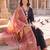 women regular thread work kurta with trousers & with dupatta