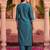 women ethnic motifs embroidered regular thread work liva kurta with trousers