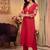 women ethnic motifs embroidered regular thread work kurta with trousers