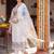 women floral embroidered regular thread work liva kurta with trousers & with dupatta