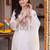 women floral embroidered regular thread work liva kurta with trousers & with dupatta
