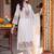 women floral embroidered regular thread work liva kurta with trousers & with dupatta
