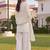 women ethnic motifs embroidered regular sequinned kurta with sharara & with dupatta