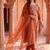 women ethnic motifs embroidered regular thread work liva kurta with trousers & with dupatta