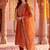 women ethnic motifs embroidered regular thread work liva kurta with trousers & with dupatta