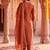 women ethnic motifs embroidered regular thread work liva kurta with trousers & with dupatta