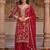 women ethnic motifs embroidered regular kurta with palazzos & with dupatta