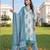 women floral printed regular cotton kurta with trousers & with dupatta