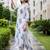 women floral printed regular cotton kurta with trousers