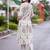 women floral printed regular cotton kurta with trousers