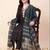 women regular thread work kurta with trousers & with dupatta