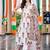 women floral printed regular cotton kurta with trousers & with dupatta