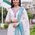 women ethnic motifs embroidered regular thread work cotton kurta with trousers & with dupatta