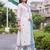 women ethnic motifs embroidered regular thread work cotton kurta with trousers & with dupatta