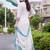 women ethnic motifs embroidered regular thread work cotton kurta with trousers & with dupatta