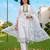 women ethnic motifs printed regular cotton kurta with trousers & with dupatta