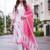 women ethnic motifs printed regular cotton kurta with trousers & with dupatta