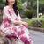 women floral printed regular kurta with trousers