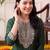 women ethnic motifs embroidered regular thread work liva kurta with trousers & with dupatta