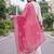women ethnic motifs embroidered regular thread work cotton kurta with trousers & with dupatta