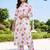 women printed regular cotton kurta with trousers