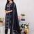 women ethnic motifs printed regular cotton kurta with trousers & with dupatta