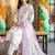 women ethnic motifs embroidered regular thread work cotton kurta with trousers & with dupatta