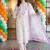 women ethnic motifs embroidered regular thread work cotton kurta with trousers & with dupatta