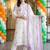 women ethnic motifs embroidered regular thread work cotton kurta with trousers & with dupatta