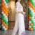 women ethnic motifs embroidered regular thread work cotton kurta with trousers & with dupatta
