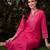 women ethnic motifs embroidered regular thread work kurta with trousers